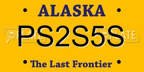 PS2S5S Alaska License Plate