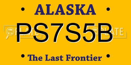 PS7S5B Alaska License Plate
