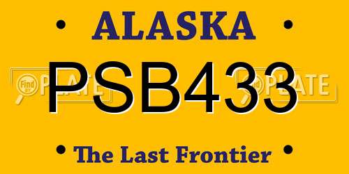 PSB433 Alaska License Plate