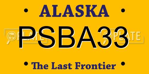 PSBA33 Alaska License Plate
