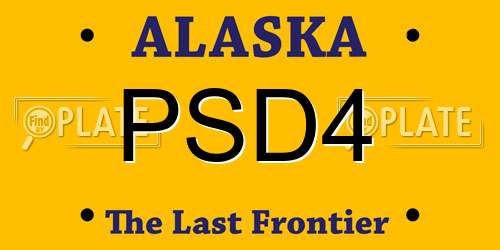PSD4 Alaska License Plate