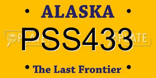 PSS433 Alaska License Plate