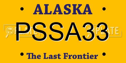 PSSA33 Alaska License Plate