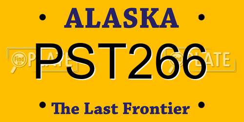 PST266 Alaska License Plate