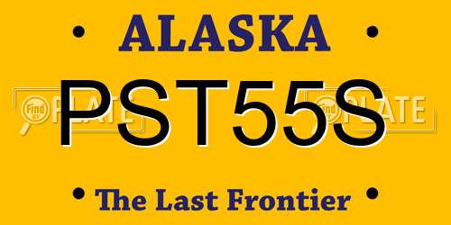 PST55S Alaska License Plate
