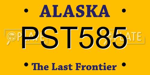 PST585 Alaska License Plate