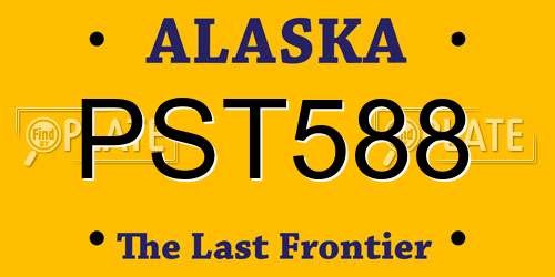 PST588 Alaska License Plate