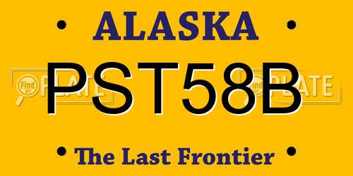 PST58B Alaska License Plate