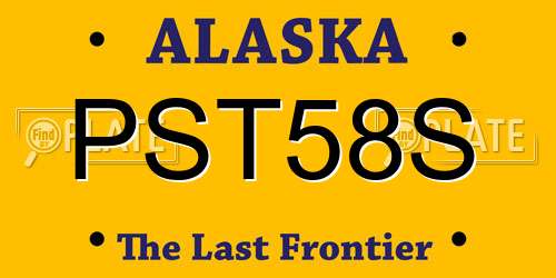PST58S Alaska License Plate