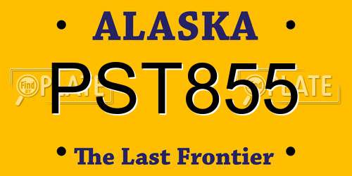 PST855 Alaska License Plate