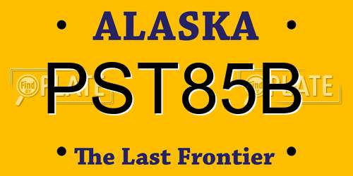 PST85B Alaska License Plate