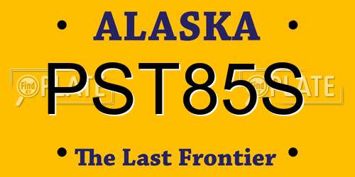 PST85S Alaska License Plate