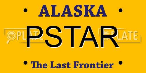 PSTAR Alaska License Plate
