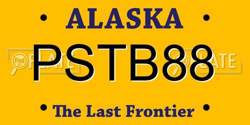 PSTB88 Alaska License Plate