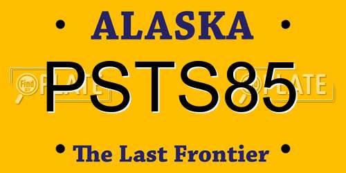 PSTS85 Alaska License Plate