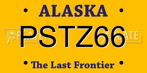 PSTZ66 Alaska License Plate