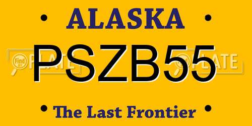 PSZB55 Alaska License Plate