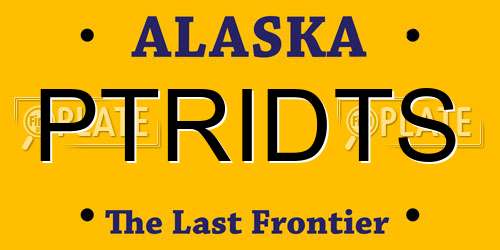 PTRIDTS Alaska License Plate