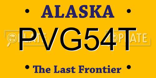 PVG54T Alaska License Plate