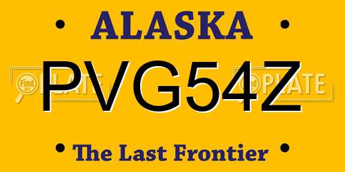 PVG54Z Alaska License Plate