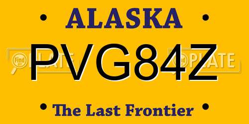 PVG84Z Alaska License Plate