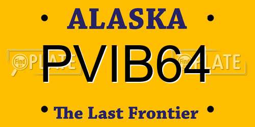 PVIB64 Alaska License Plate