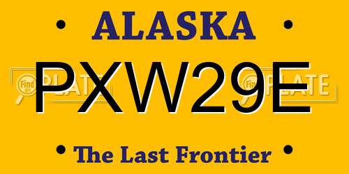 PXW29E Alaska License Plate