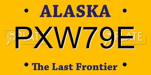 PXW79E Alaska License Plate