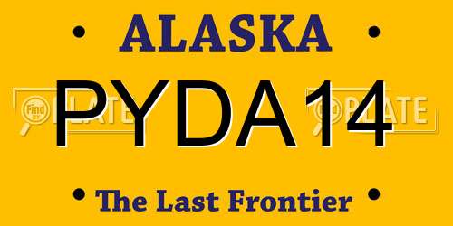 PYDA14 Alaska License Plate