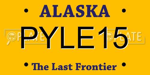 PYLE15 Alaska License Plate