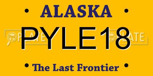 PYLE18 Alaska License Plate