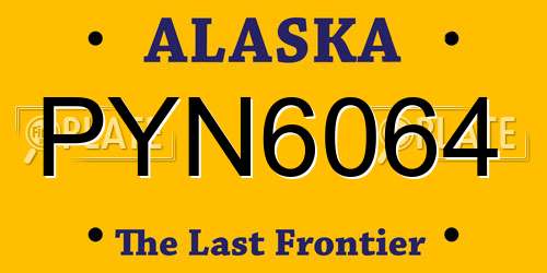 PYN6064 Alaska License Plate