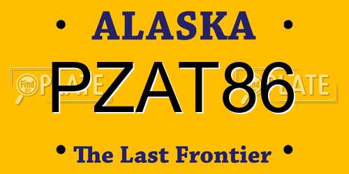 PZAT86 Alaska License Plate