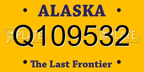 Q109532 Alaska License Plate