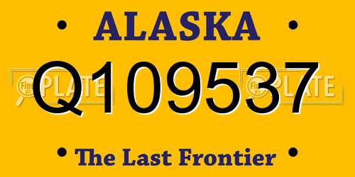 Q109537 Alaska License Plate