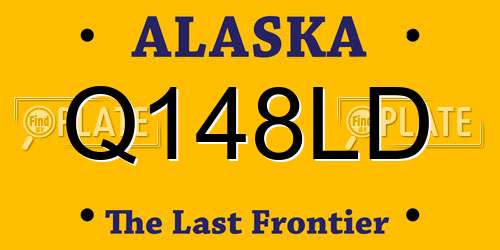 Q148LD Alaska License Plate