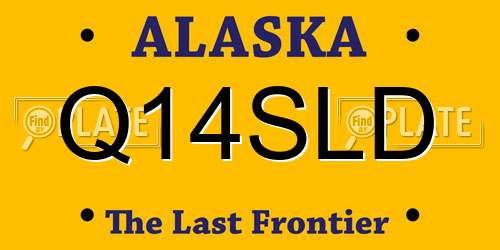 Q14SLD Alaska License Plate
