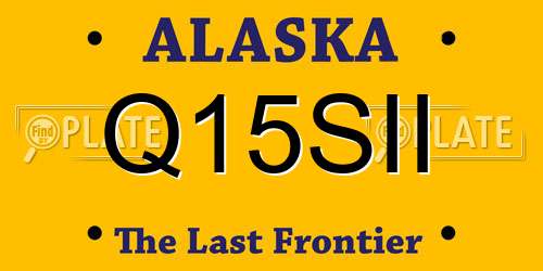 Q15SII Alaska License Plate