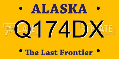 Q174DX Alaska License Plate