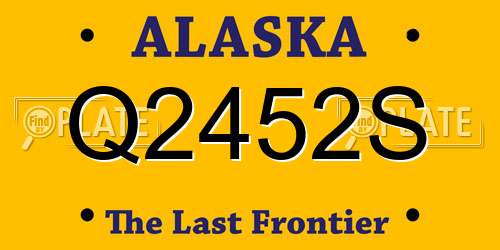 Q2452S Alaska License Plate