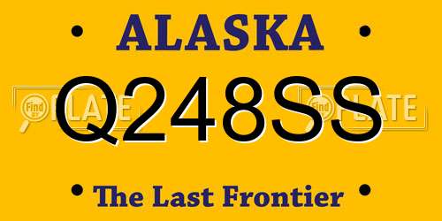 Q248SS Alaska License Plate