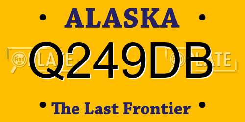 Q249DB Alaska License Plate