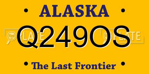 Q249OS Alaska License Plate