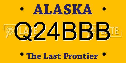 Q24BBB Alaska License Plate