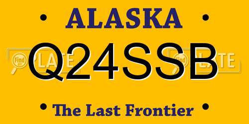 Q24SSB Alaska License Plate