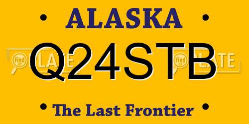 Q24STB Alaska License Plate