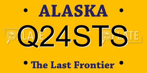 Q24STS Alaska License Plate