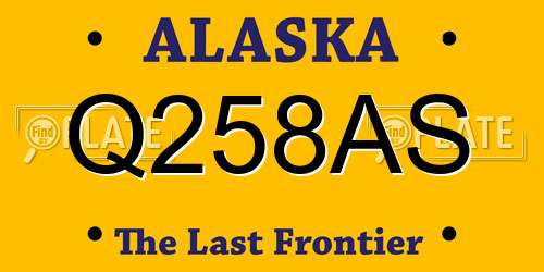 Q258AS Alaska License Plate