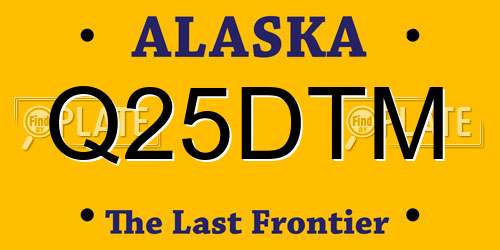 Q25DTM Alaska License Plate
