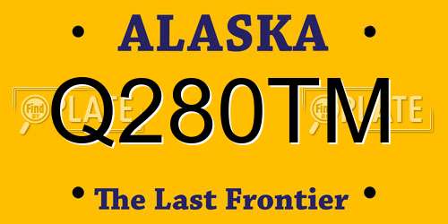 Q280TM Alaska License Plate